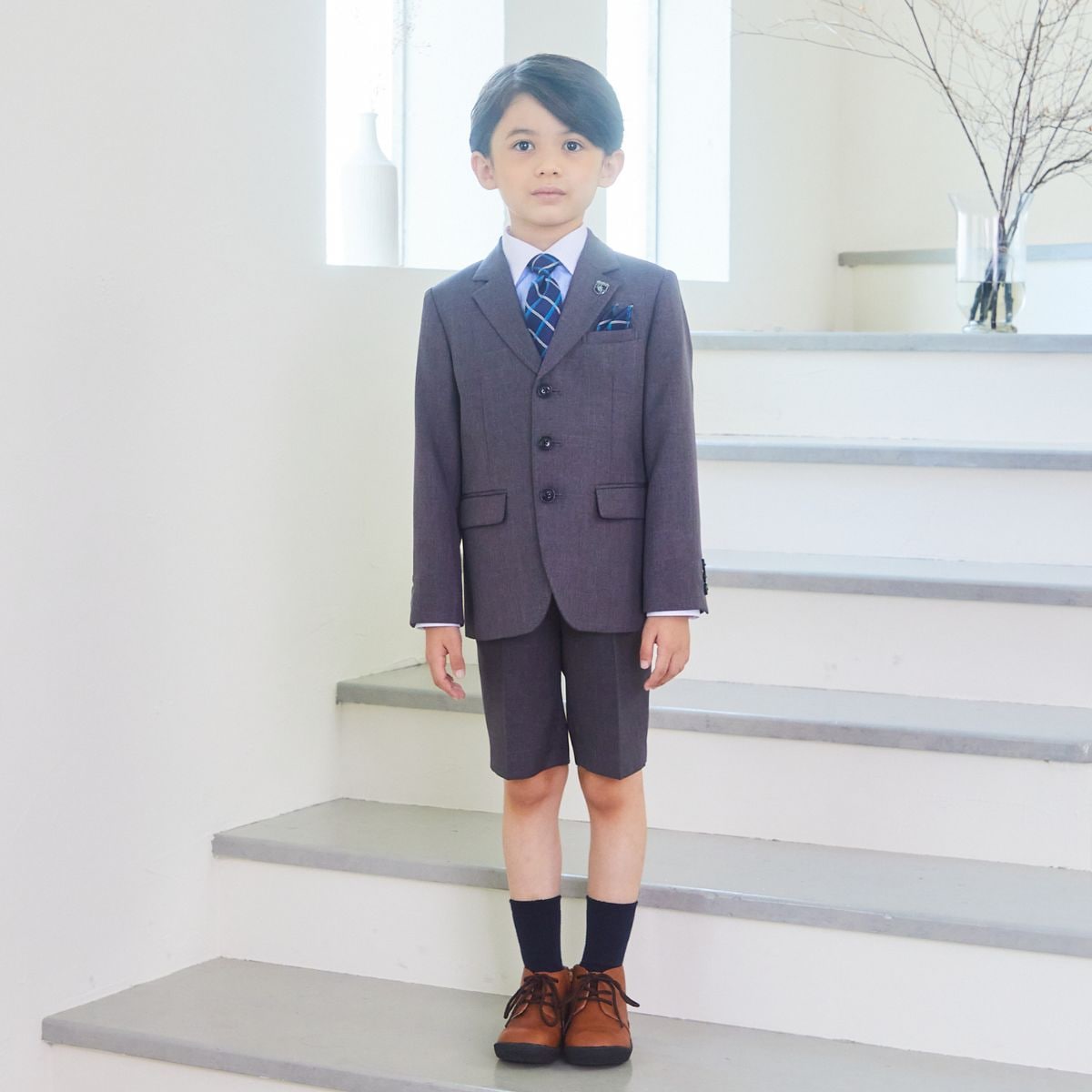 3つボタンクレリックシャツスーツ 110 120 130cm (8301-5401)