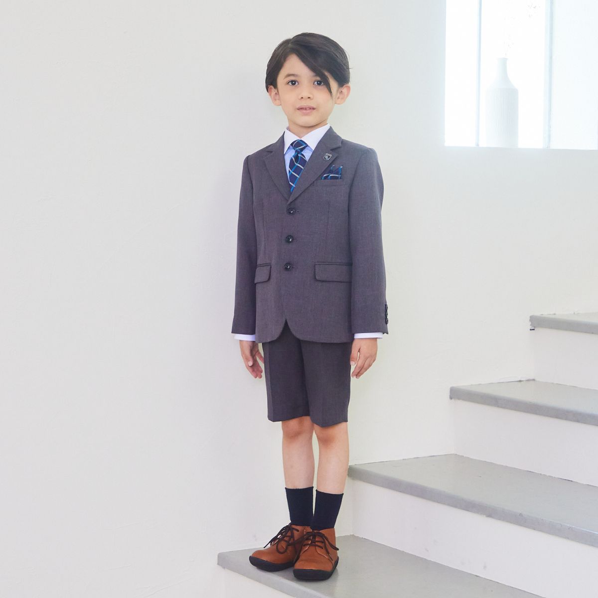 3つボタンクレリックシャツスーツ 110 120 130cm (8301-5401)