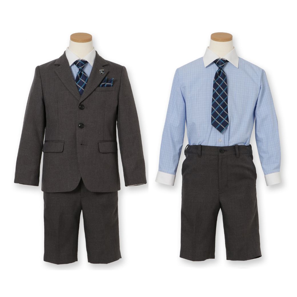 3つボタンクレリックシャツスーツ 110 120 130cm (8301-5401)