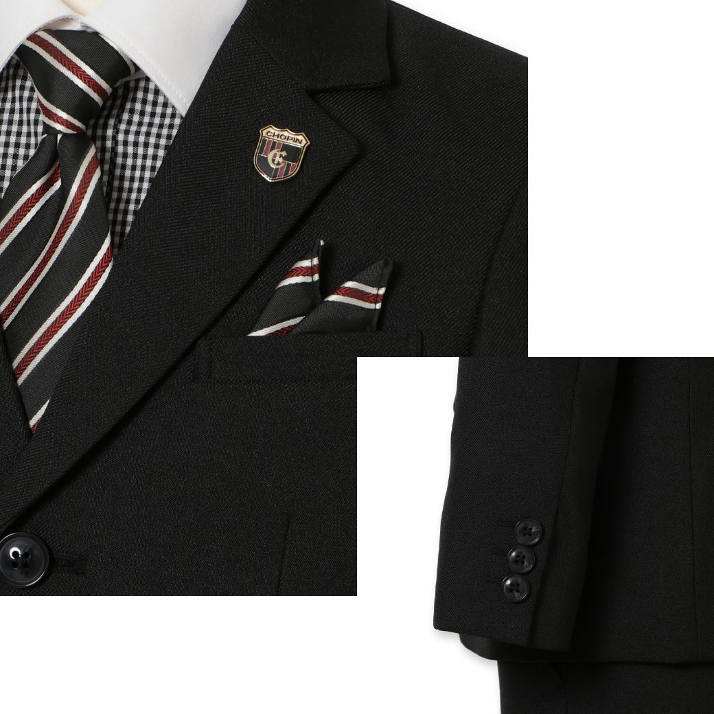 3つボタンクレリックシャツスーツ 110 120 130cm (8301-5401)