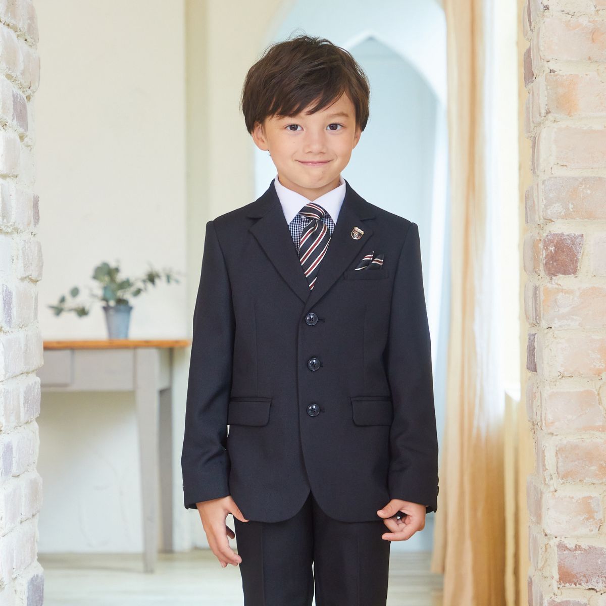 3つボタンクレリックシャツスーツ 110 120 130cm (8301-5401)