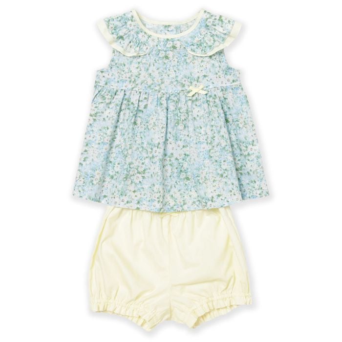 【セール50%OFF】ボタニカルフラワーチュニック×カラーブルマー上下セット 80 90cm (8331-7104) CHOPIN/ショパン