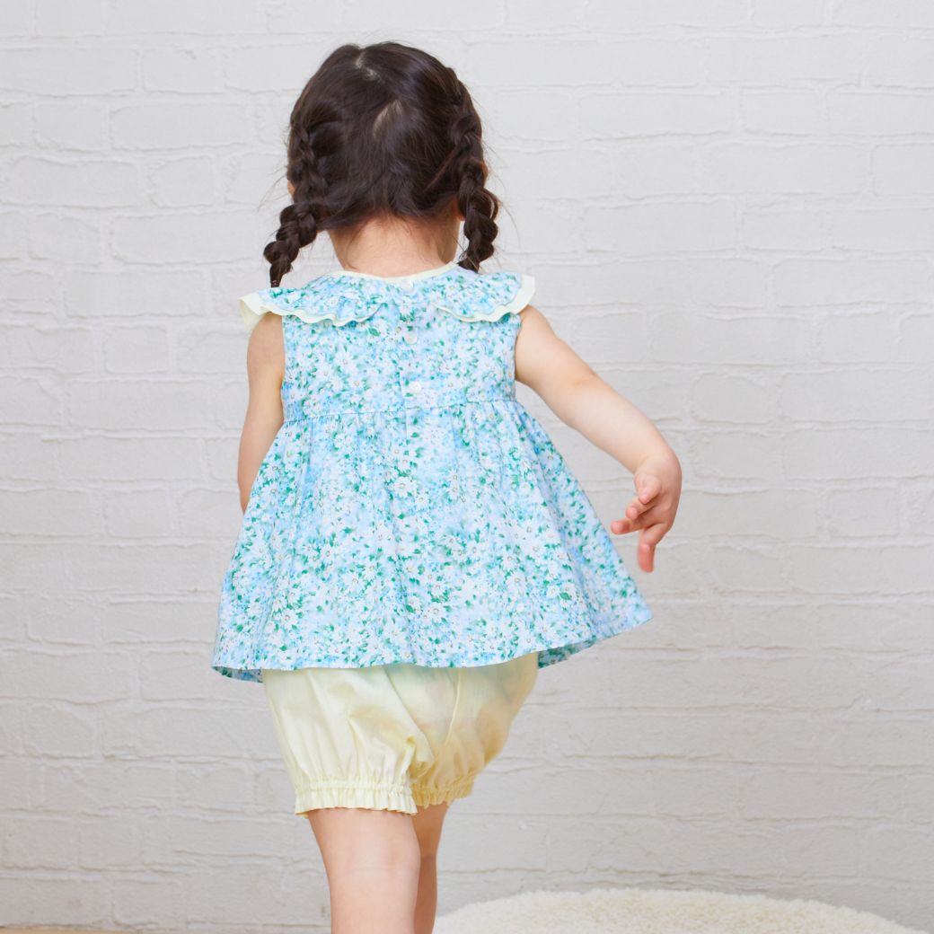 【セール50%OFF】ボタニカルフラワーチュニック×カラーブルマー上下セット 80 90cm (8331-7104) CHOPIN/ショパン