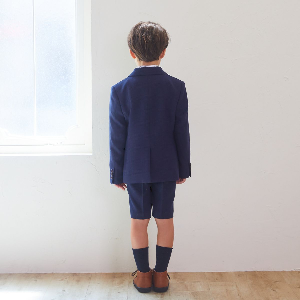 ネイビーチェックスーツ 130cm (8301-5402)