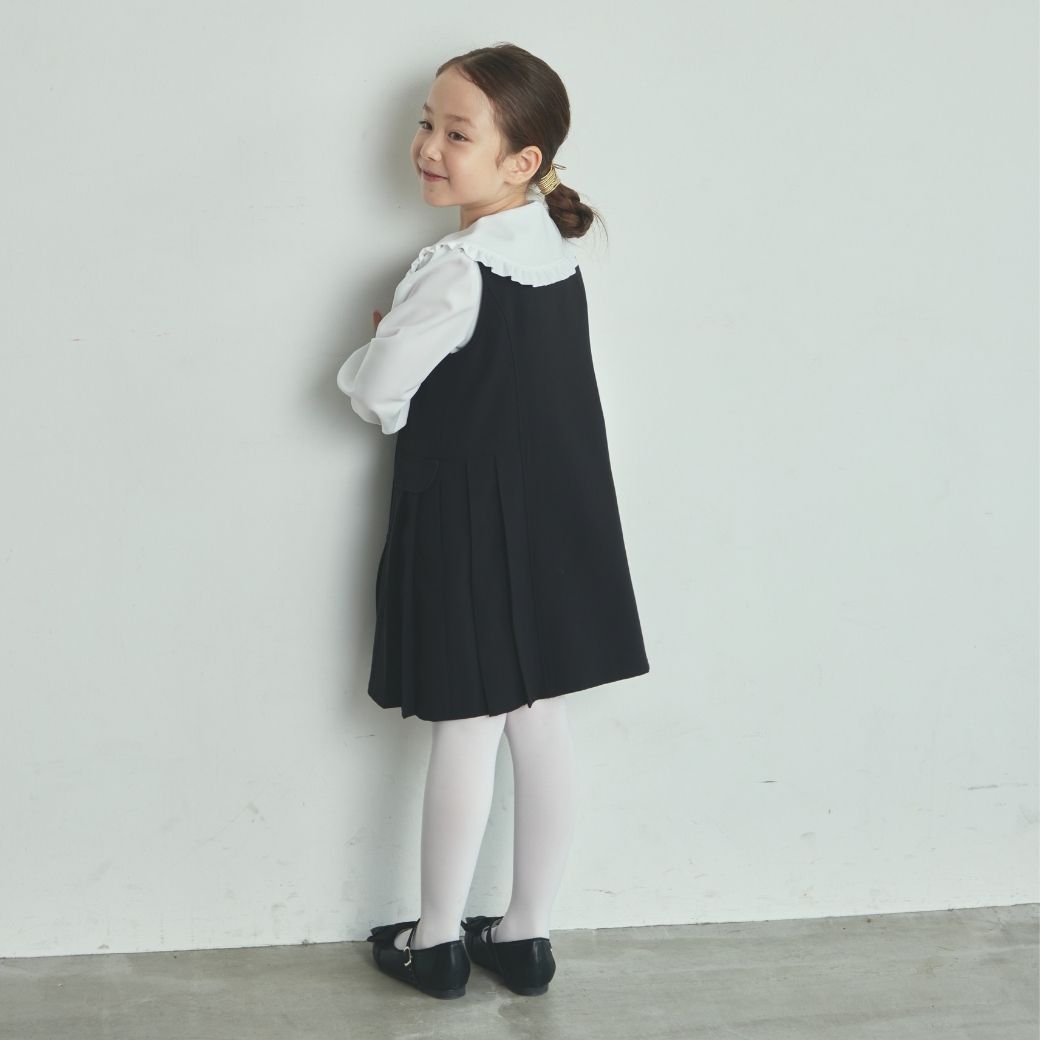【SALE30%OFF】サイドプリーツジャンパースカート 110 120cm (2476-7344) CHOPINblue/ショパンブルー
