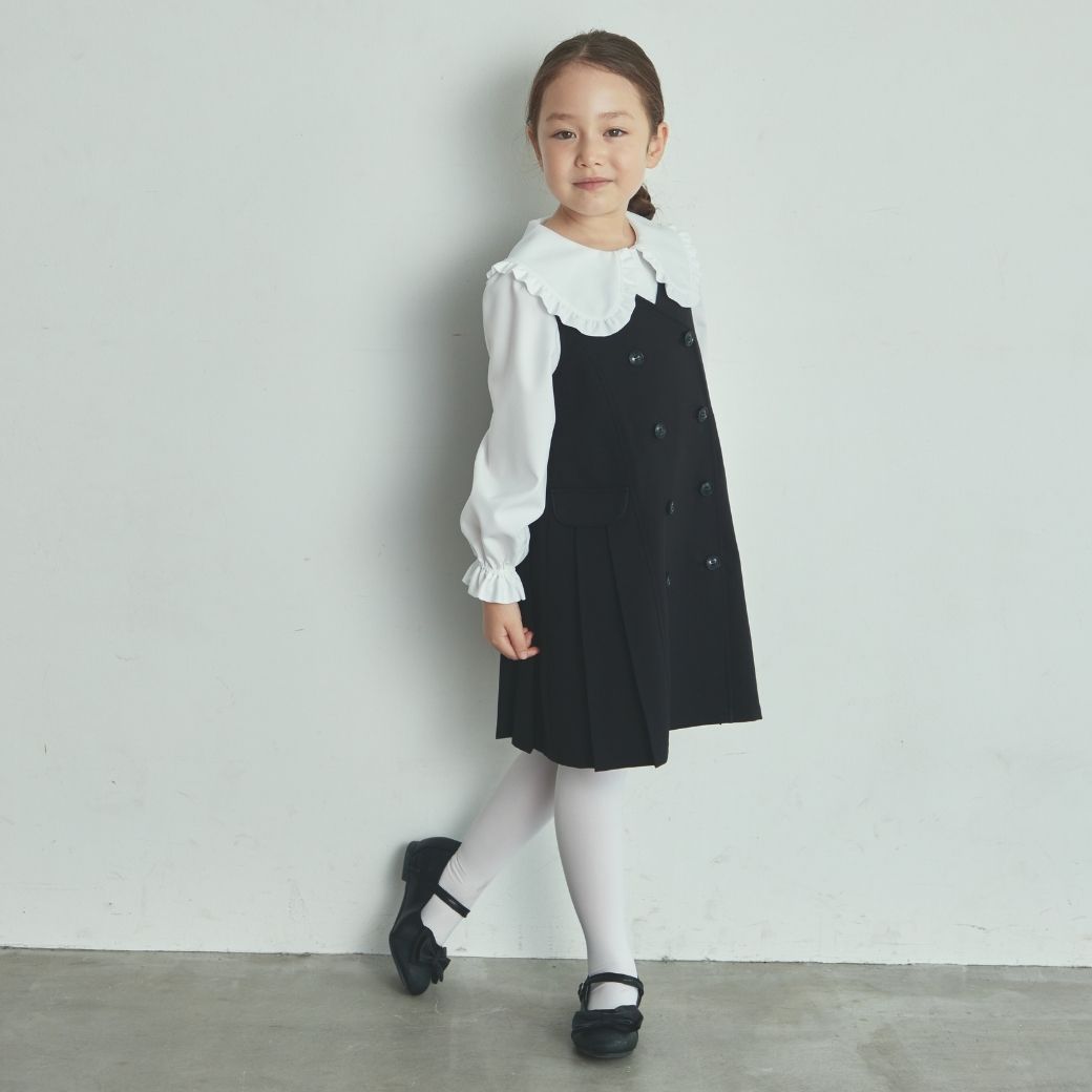 【SALE30%OFF】サイドプリーツジャンパースカート 110 120cm (2476-7344) CHOPINblue/ショパンブルー