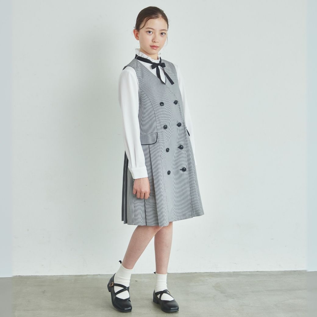 【SALE30%OFF】サイドプリーツジャンパースカート 110 120cm (2476-7344) CHOPINblue/ショパンブルー