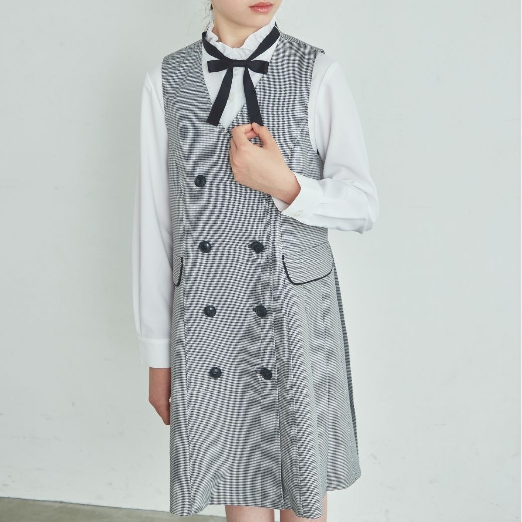 【SALE30%OFF】サイドプリーツジャンパースカート 110 120cm (2476-7344) CHOPINblue/ショパンブルー