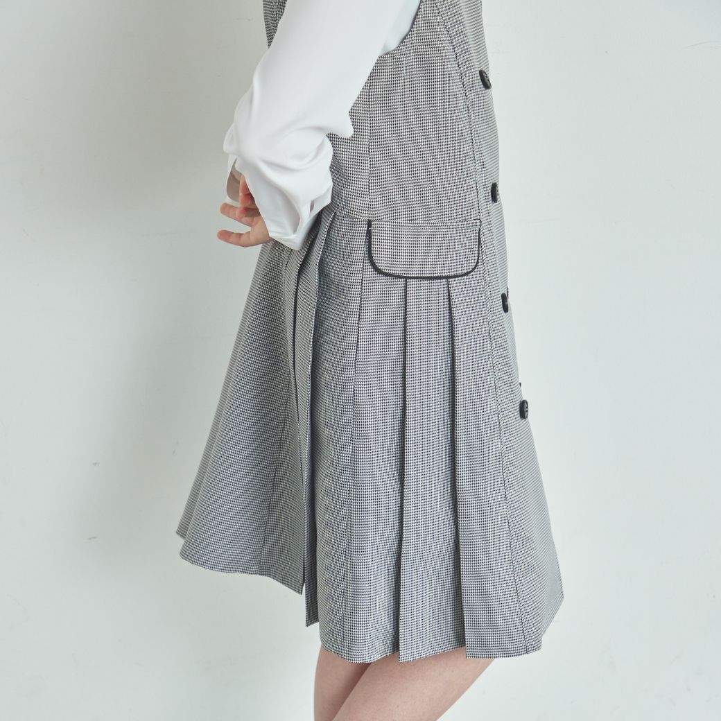 【SALE30%OFF】サイドプリーツジャンパースカート 110 120cm (2476-7344) CHOPINblue/ショパンブルー