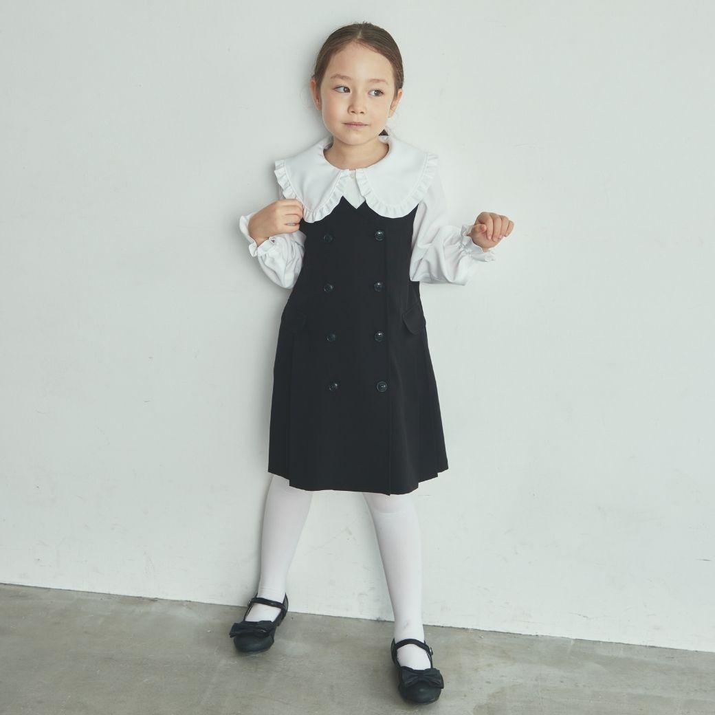 【SALE30%OFF】サイドプリーツジャンパースカート 110 120cm (2476-7344) CHOPINblue/ショパンブルー