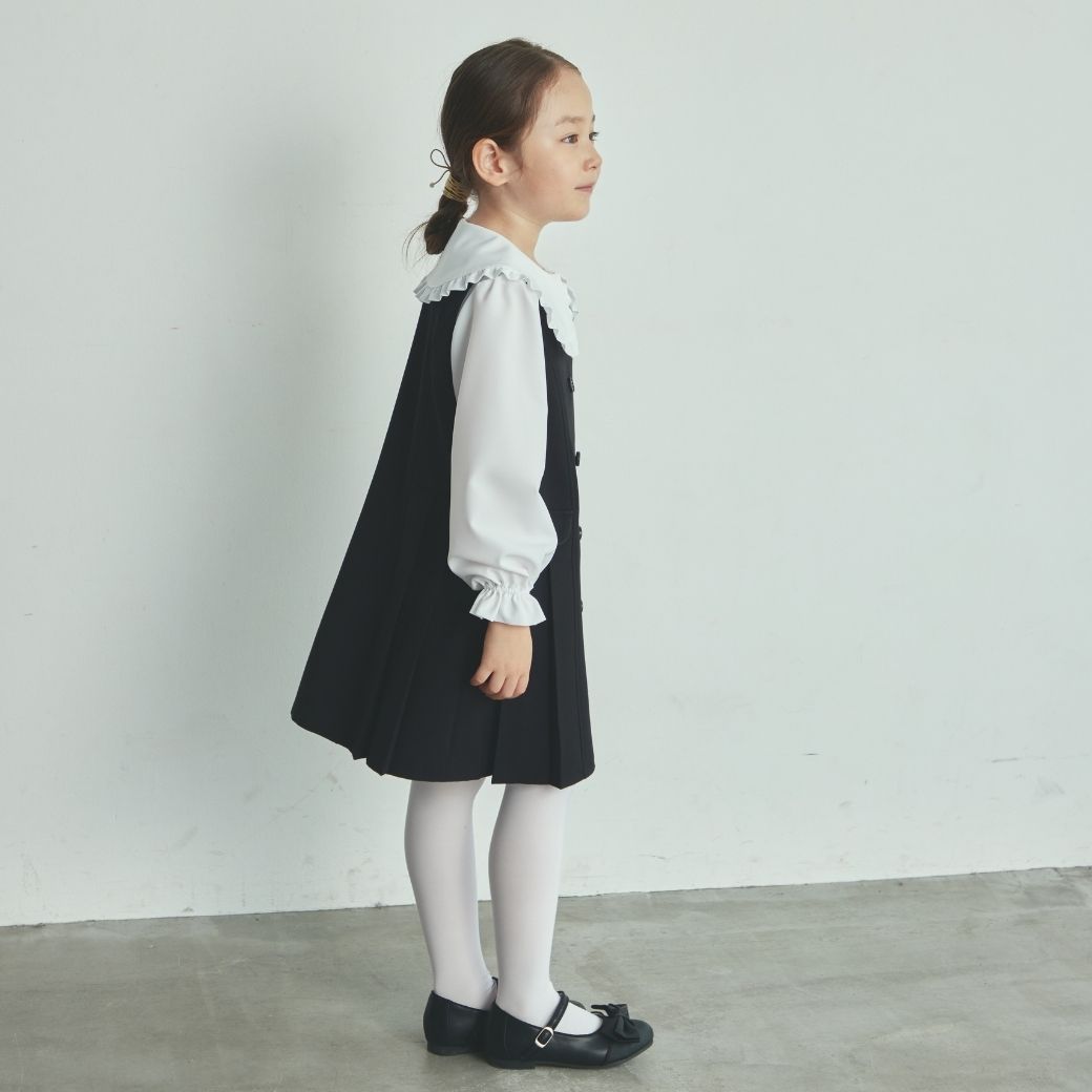 【SALE30%OFF】サイドプリーツジャンパースカート 110 120cm (2476-7344) CHOPINblue/ショパンブルー