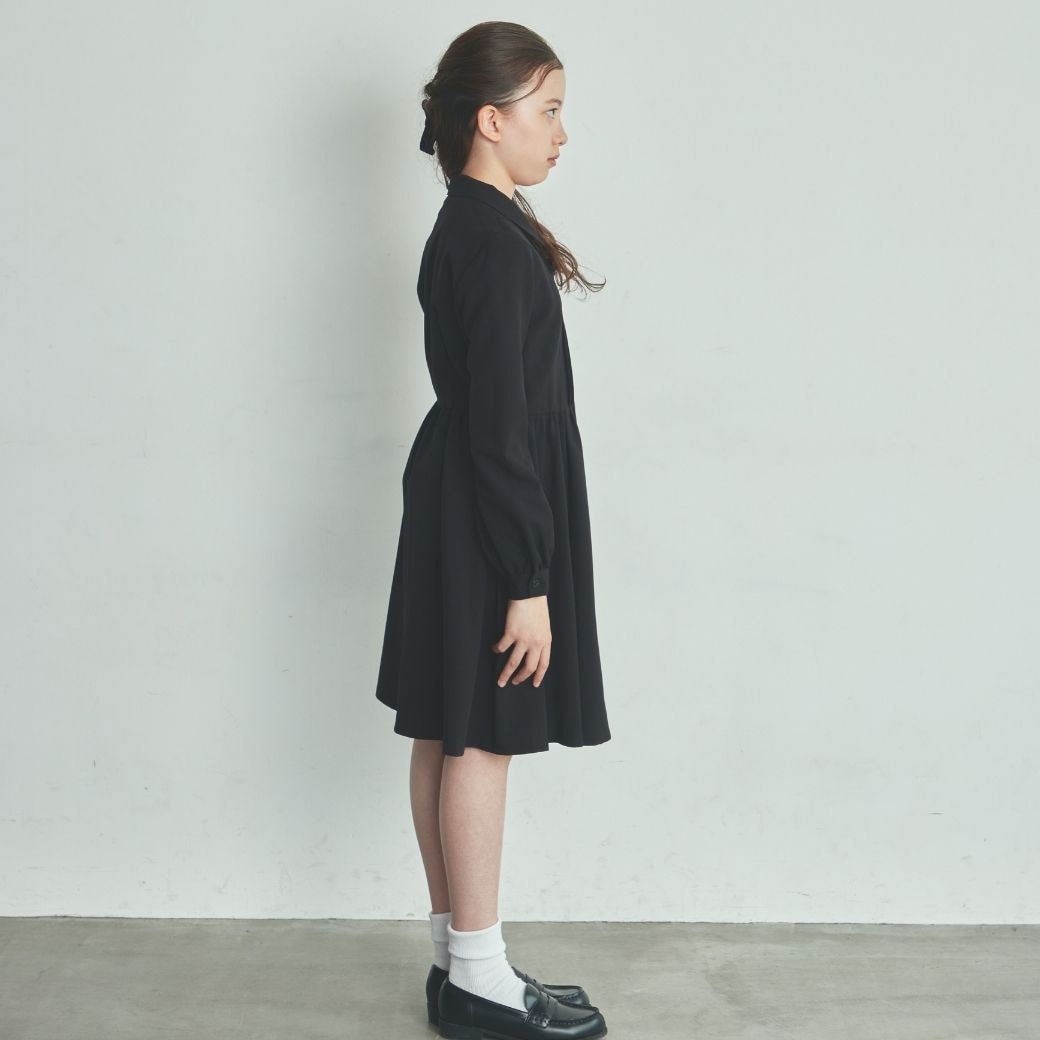 長袖ピンタックシャツワンピース 140 150 160cm(8893-2502)