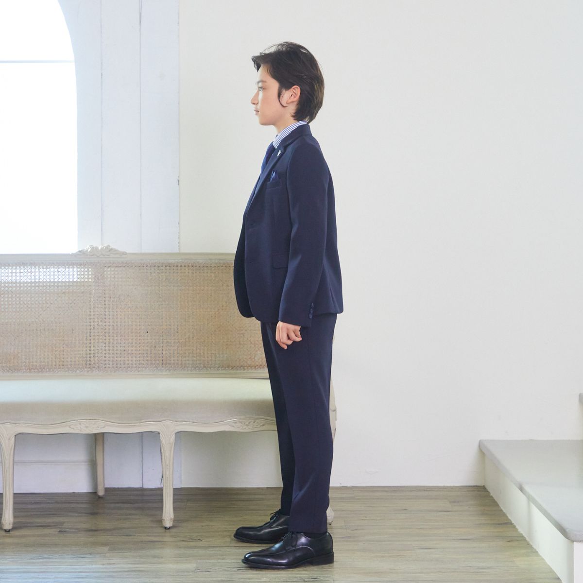 【セール15%OFF】チェックベストスリーピーススーツ 140 150 160 170cm (8301-5602)