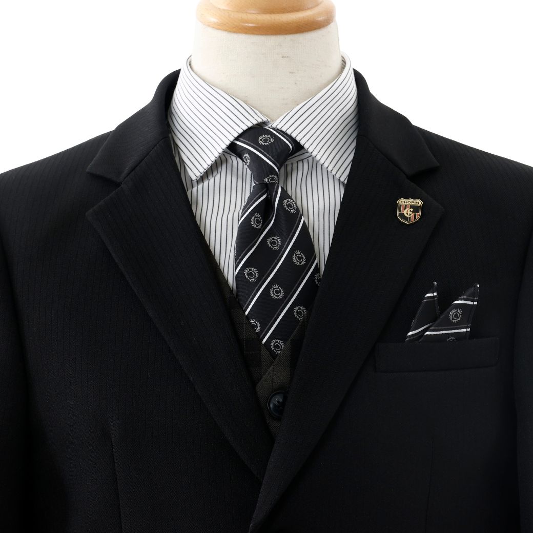 【セール15%OFF】チェックベストスリーピーススーツ 140 150 160 170cm (8301-5602)