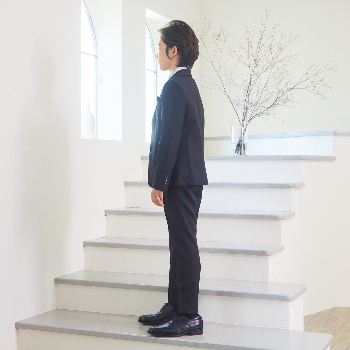 【セール15%OFF】チェックベストスリーピーススーツ 140 150 160 170cm (8301-5602)