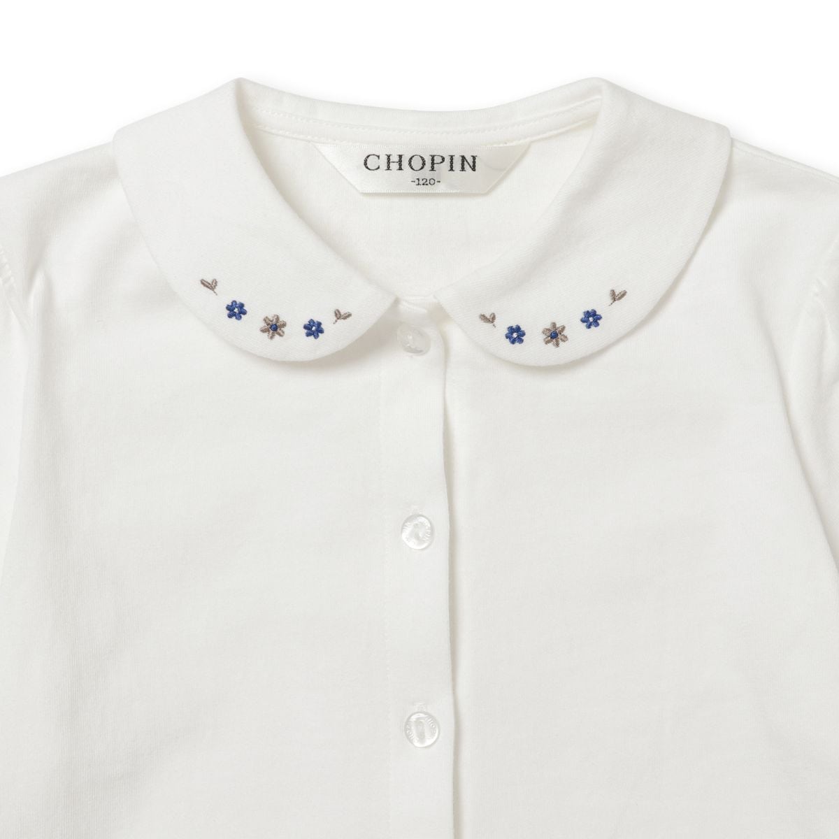 【セール35%OFF】花柄刺繍入りカットソーブラウス 100 110 120 130cm(8273-8362)