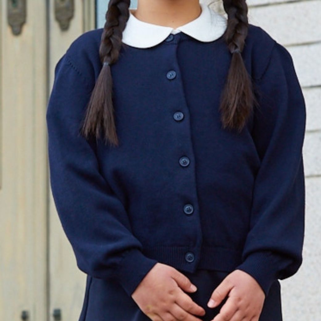 丸首ニットカーディガン 90 100 110 120 130cm (8297-2309)