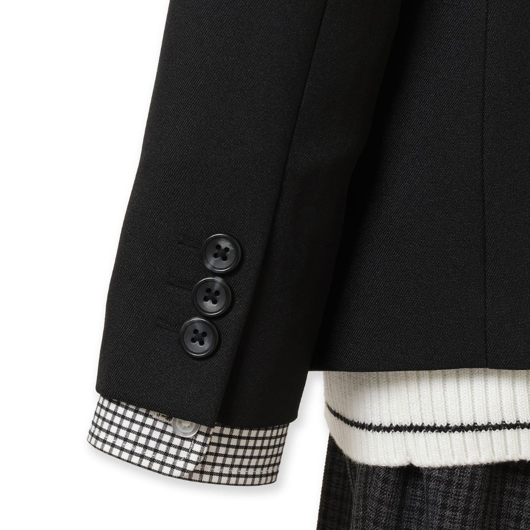 【セール:38%OFF】ニットベスト付きチェック柄スーツセット 110 120 130cm (2371-5450) CHOPINblue/ショパン ブルー