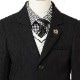 【セール：38％OFF】ニットベスト付きチェック柄スーツセット 110 120 130cm （2371-5450） CHOPINblue/ショパン ブルー