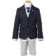 【セール：38％OFF】ニットベスト付きチェック柄スーツセット 110 120 130cm （2371-5450） CHOPINblue/ショパン ブルー