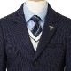 【セール：38％OFF】ニットベスト付きチェック柄スーツセット 110 120 130cm （2371-5450） CHOPINblue/ショパン ブルー