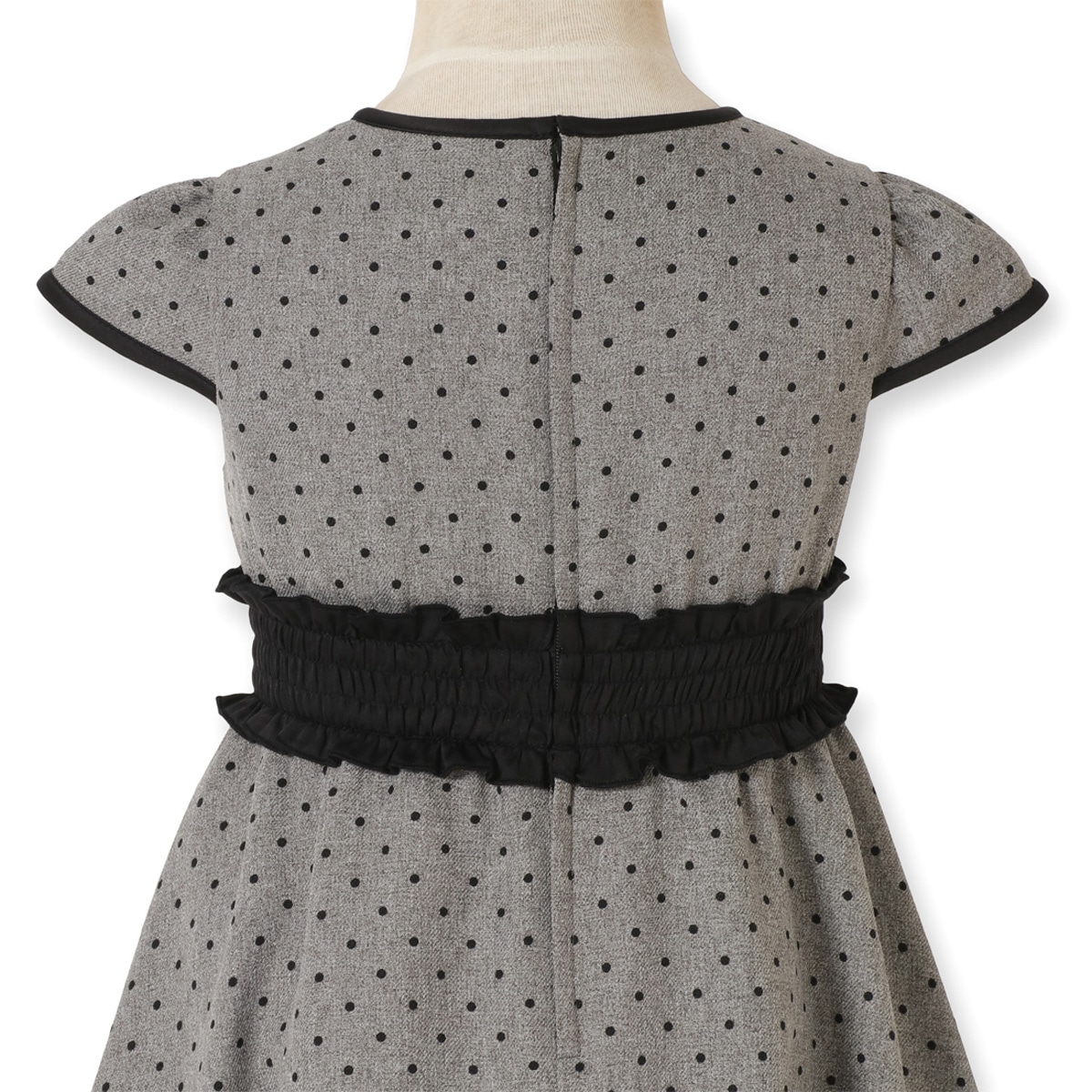 【TIMEセール55%OFF】フラワーポイントドットプリントフリルドレス 110 120 130cm (8276-7365)