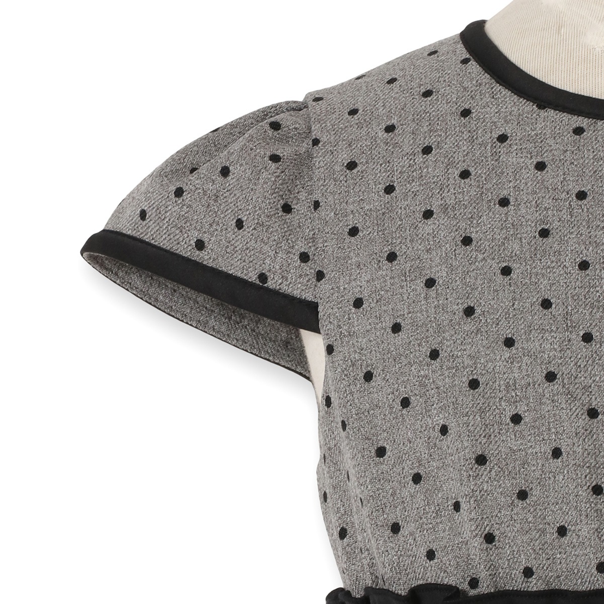 【TIMEセール55%OFF】フラワーポイントドットプリントフリルドレス 110 120 130cm (8276-7365)