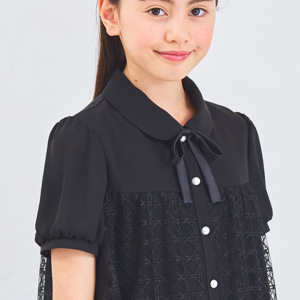 ジュニア】シフォンチュールワンピース 140 150 160cm （8536-6500