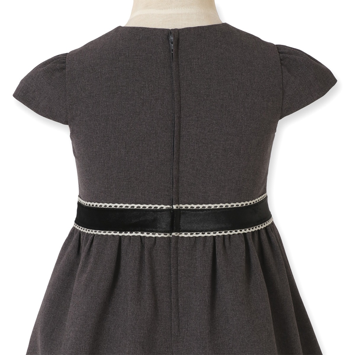 【TIMEセール50%OFF】モノトーンチェックフリルドレス 110 120 130 140 150cm (8276-7366)