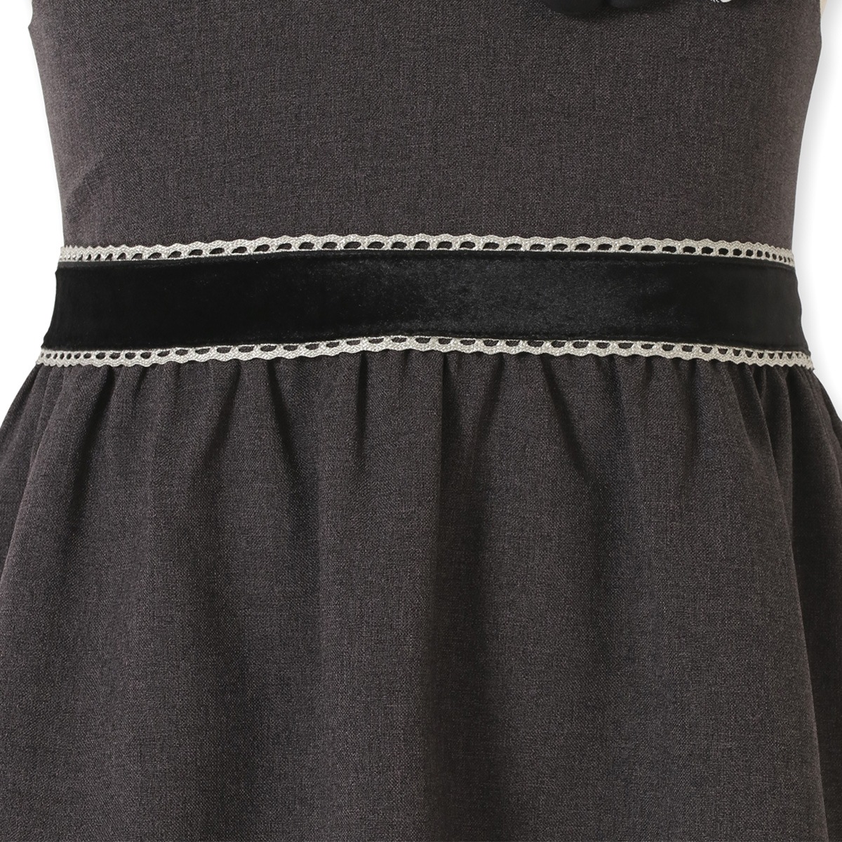 【TIMEセール50%OFF】モノトーンチェックフリルドレス 110 120 130 140 150cm (8276-7366)