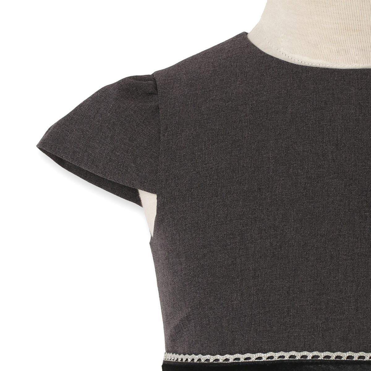 【TIMEセール50%OFF】モノトーンチェックフリルドレス 110 120 130 140 150cm (8276-7366)