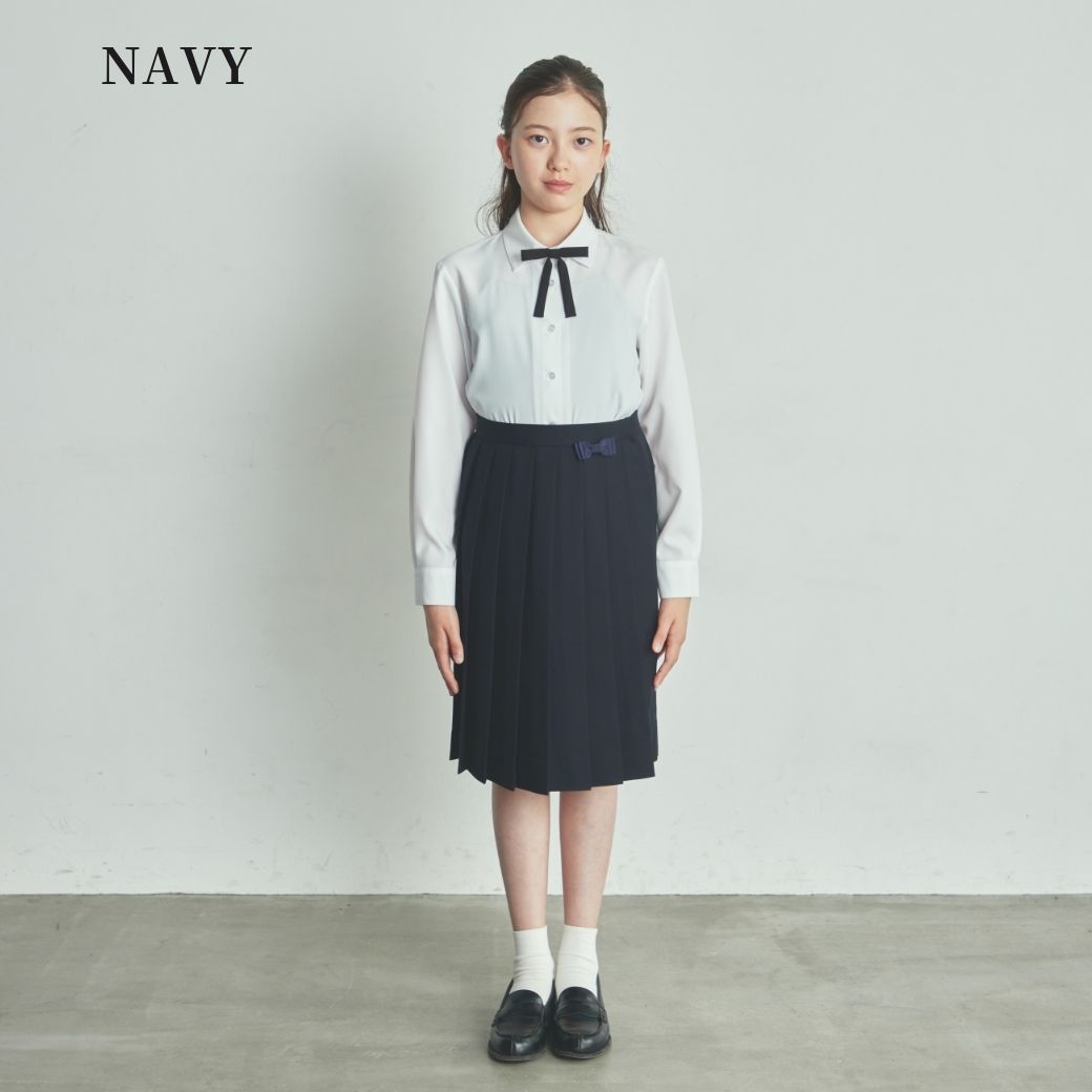 【WEB限定】New!!リボン付きフォーマルプリーツスカート 140 150 160 170cm (w8094-2502-ec)