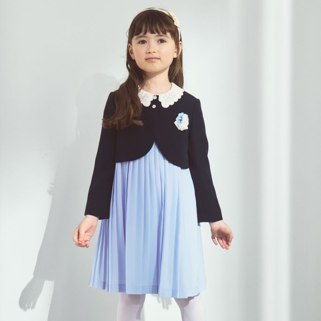 レース襟プリーツアンサンブル 120 130cm (8401-7330) CHOPIN/ショパン