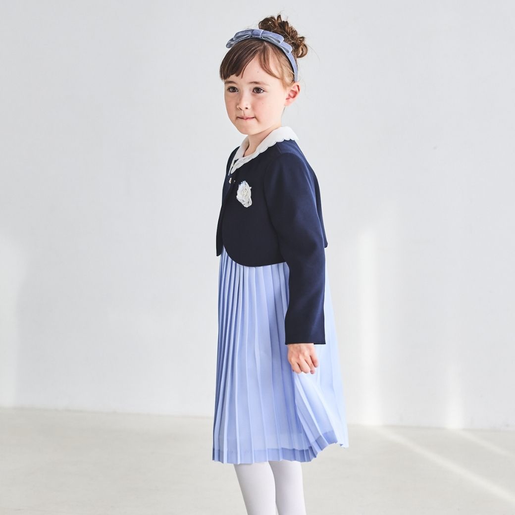 レース襟プリーツアンサンブル 120 130cm (8401-7330) CHOPIN/ショパン