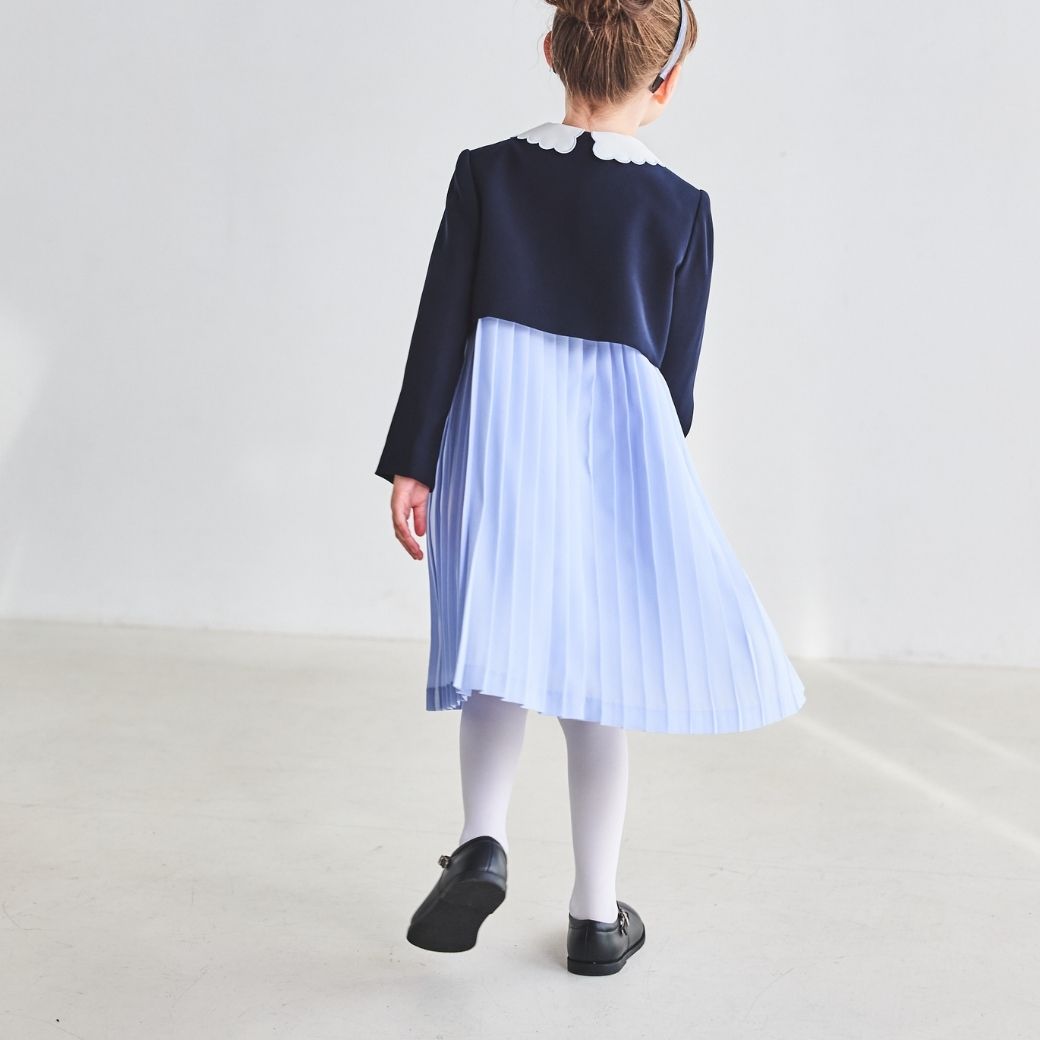 レース襟プリーツアンサンブル 120 130cm (8401-7330) CHOPIN/ショパン