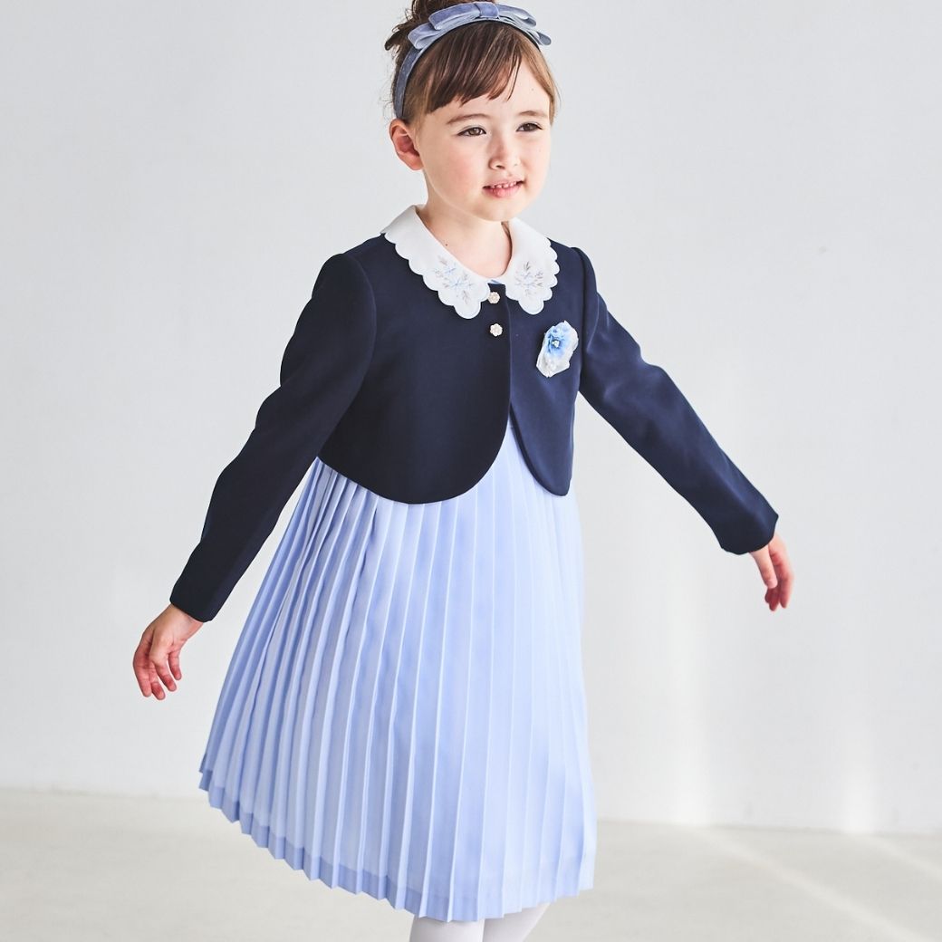 レース襟プリーツアンサンブル 120 130cm (8401-7330) CHOPIN/ショパン