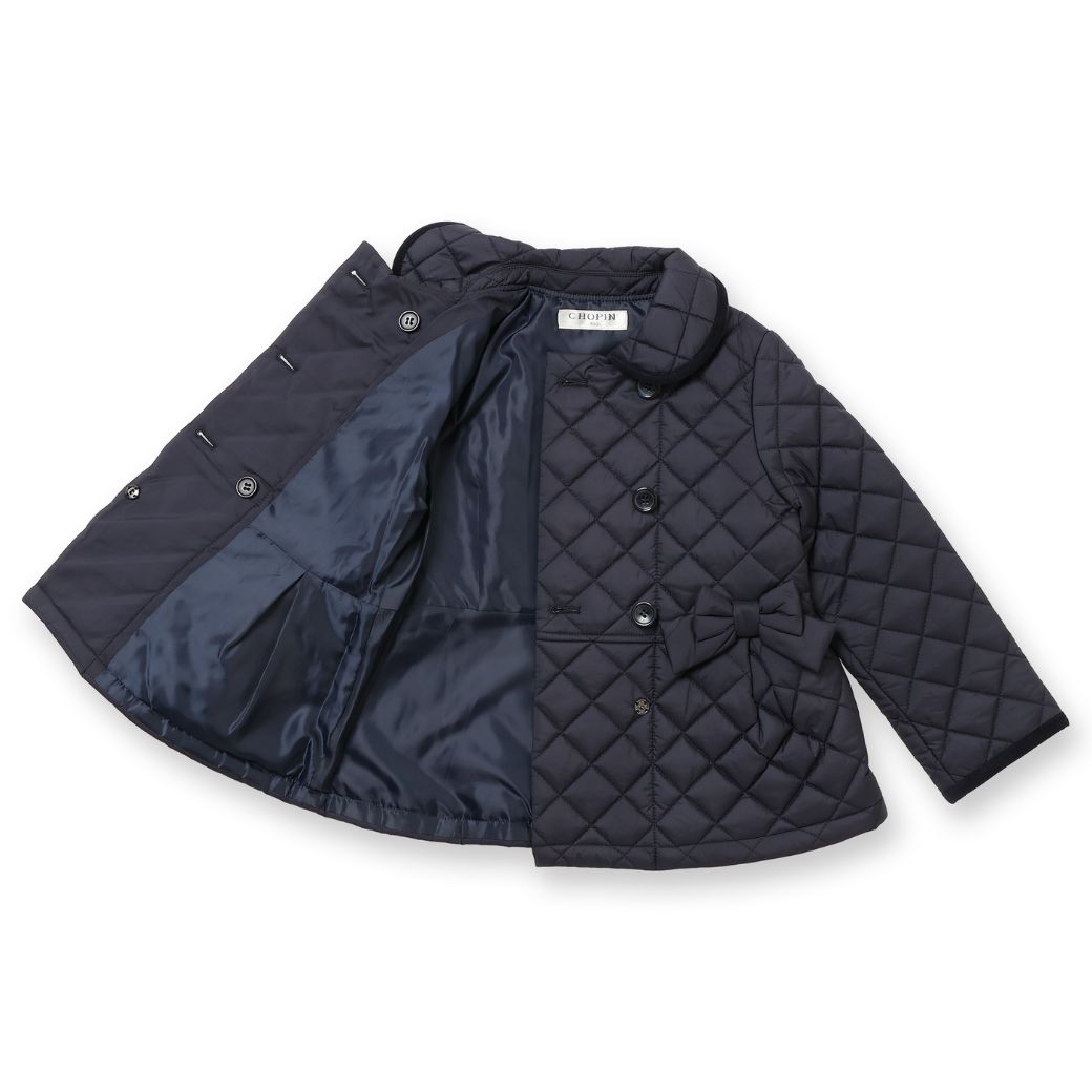 ウエストリボンキルティングコート 100 110 120 130cm (8372-7320) CHOPIN/ショパン