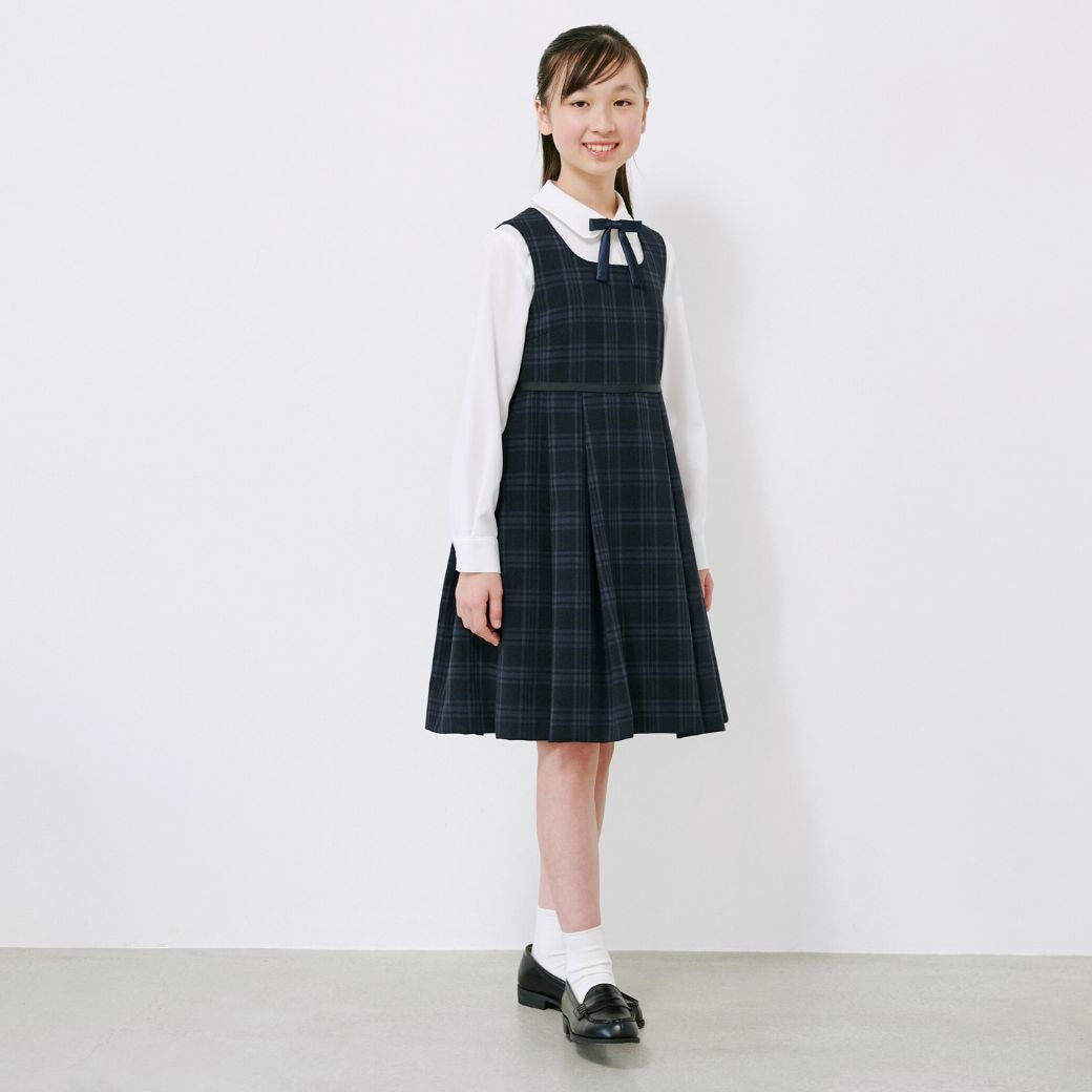 格子ジャンパースカートスーツセット 160 165cm (8191-2551)