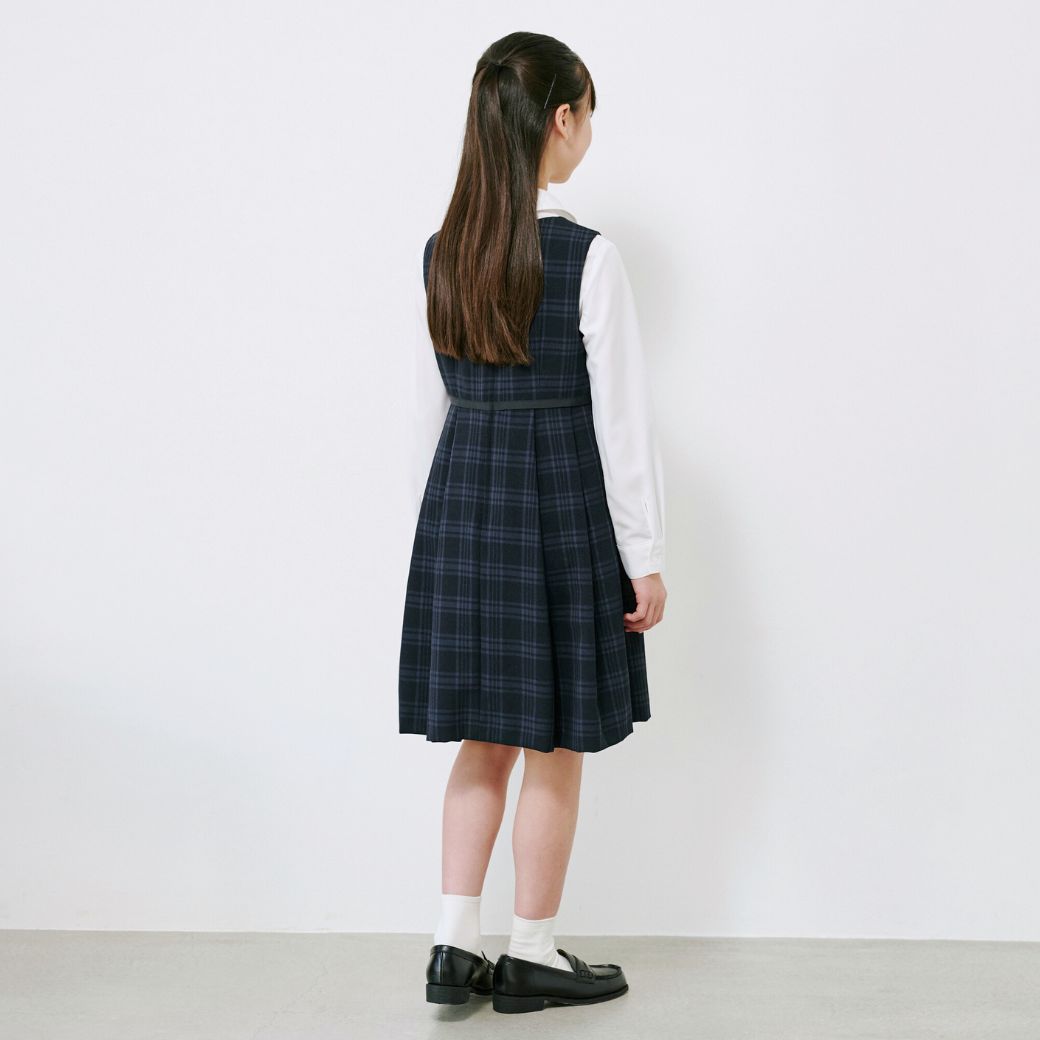 格子ジャンパースカートスーツセット 160 165cm (8191-2551)