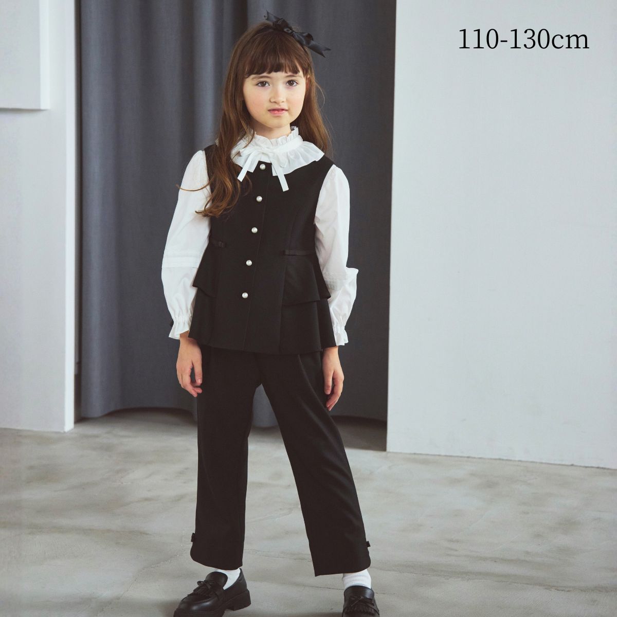 【先行予約/1月下旬入荷予定】ペプラムベストスーツ 110 120 130cm (8601-7307) CHOPIN/ショパン