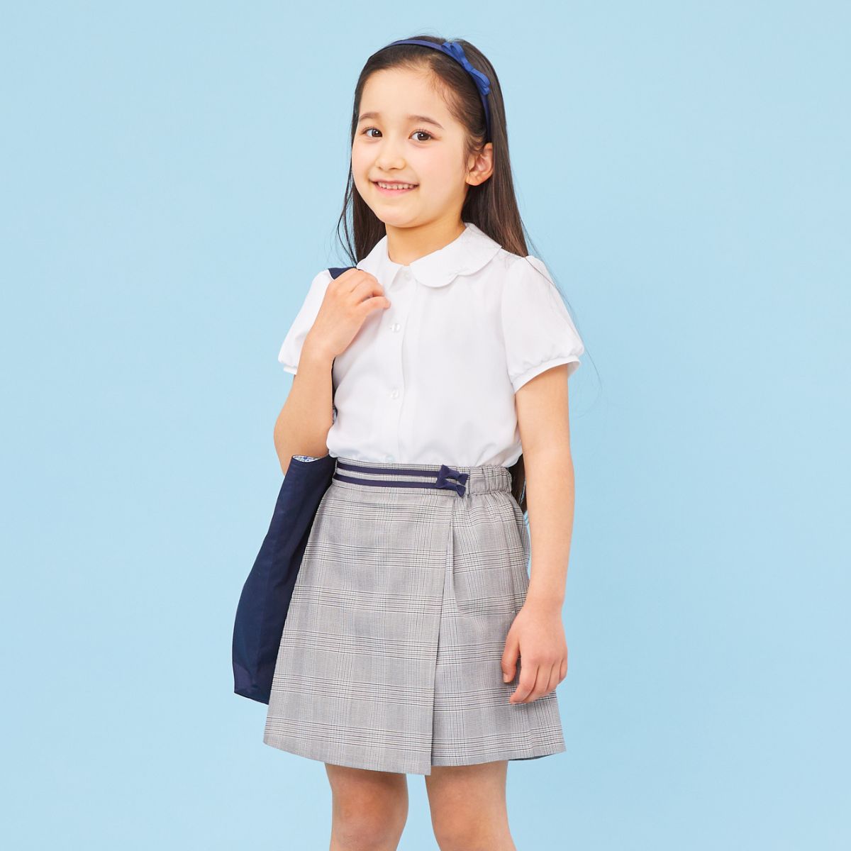 【セール50%OFF】ラップキュロットスカート 140cm (2334-7327) CHOPINblue/ショパン ブルー