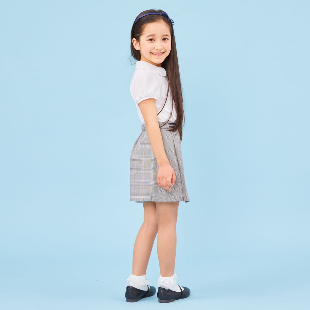 【セール50%OFF】ラップキュロットスカート 140cm (2334-7327) CHOPINblue/ショパン ブルー