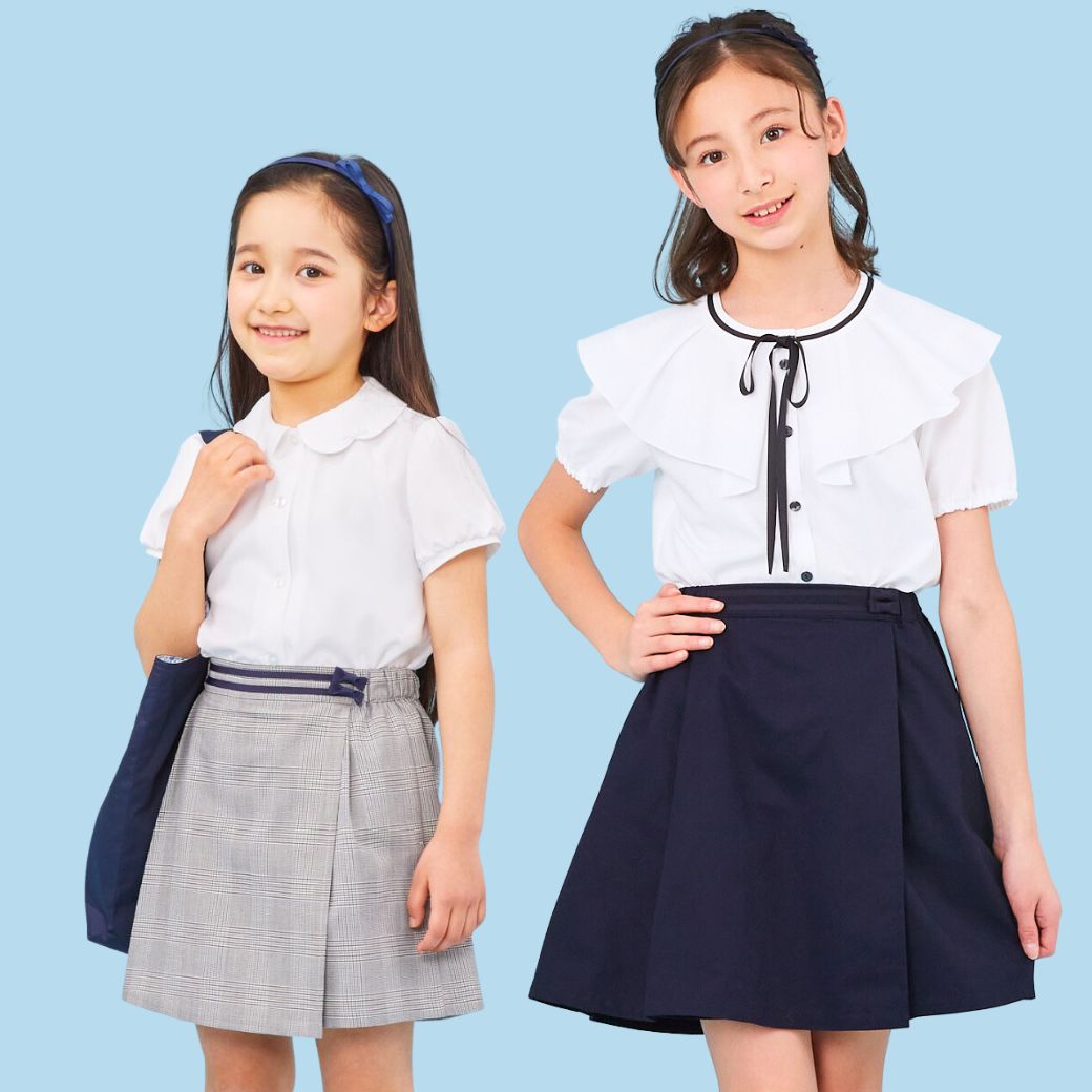 【セール50%OFF】ラップキュロットスカート 140cm (2334-7327) CHOPINblue/ショパン ブルー