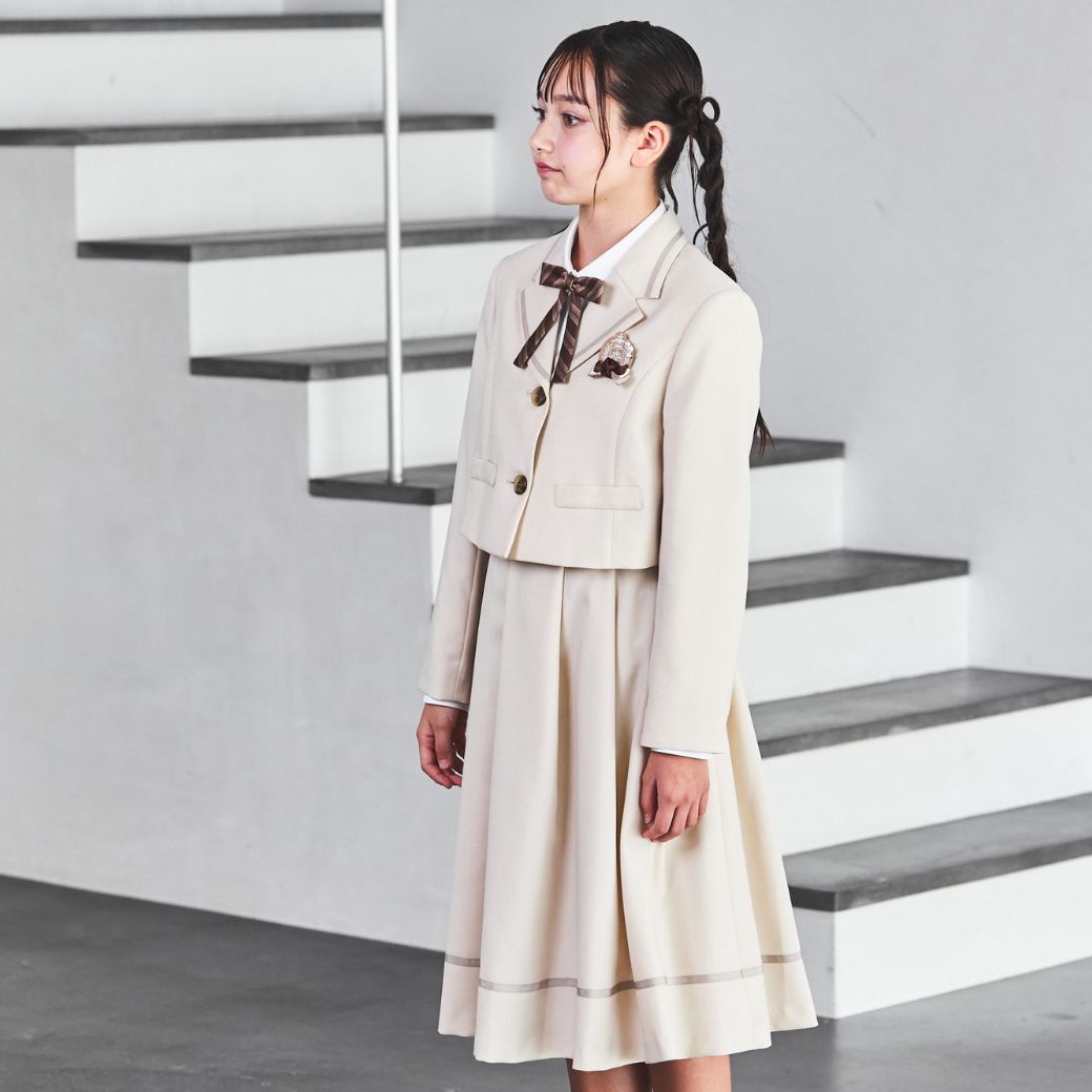 ワントーンベージュスーツ 150 160 165cm (8471-2503) CHOPIN/ショパン 【PREMIUMライン】