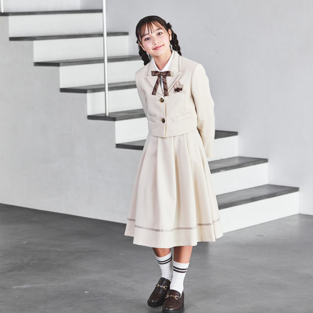 ワントーンベージュスーツ 150 160 165cm (8471-2503) CHOPIN/ショパン 【PREMIUMライン】