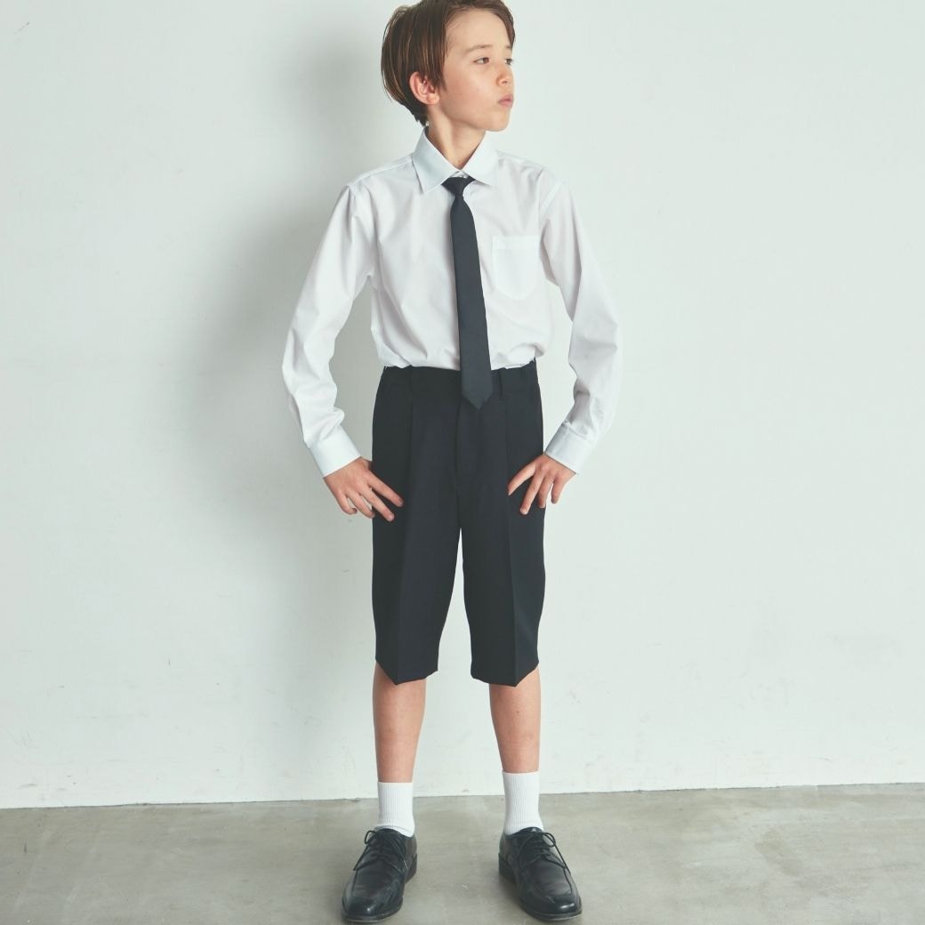 男の子フォーマル2点セット 長袖シャツ・ハーフパンツ 140 150 160cm(8893-5600-set)