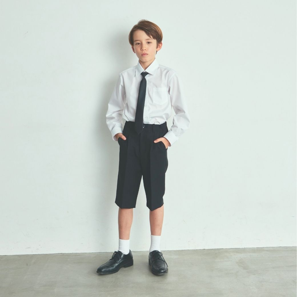 男の子フォーマル2点セット 長袖シャツ・ハーフパンツ 140 150 160cm(8893-5600-set)