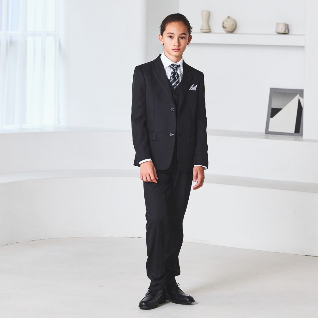 ブラックスリーピーススーツ 140 150 160 170cm (8401-5600) CHOPIN/ショパン 【PREMIUMライン】