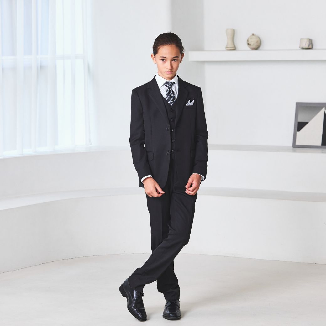 ブラックスリーピーススーツ 140 150 160 170cm (8401-5600) CHOPIN/ショパン 【PREMIUMライン】