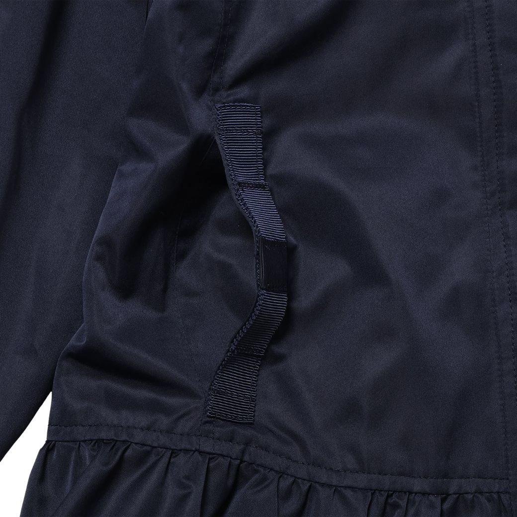 【TIMEセール20%OFF】【撥水加工】フード付きポケットリボンフリルジャケット 100 110 120 130 140cm(8272-7300)